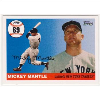 Mickey Mantle '55 Topps Style HR #69 2006 Topps #MHR69 Insert Card