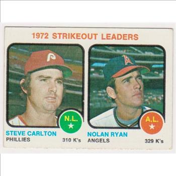 1973 Topps Nolan Ryan + Steve Carlton #67 Card