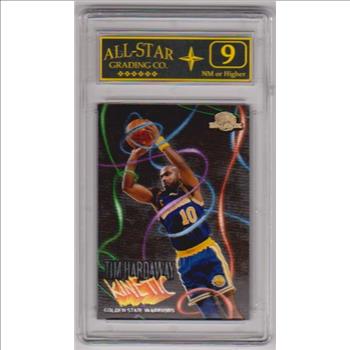 Graded 9 - Tim Hardaway 1995-96 Skybox Premium Kinetic #K2 Insert Card