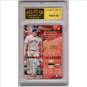 Graded 10 - Roger Clemens 1996 Stadium Club #25 Missing Foil Error Card