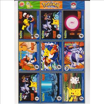 1999 Pokemon Master Trainer Collector Set Uncut 9 Card Uncut #15 Sheet