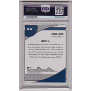 Graded PSA Mint 9 - Aaron Judge 2022 Topps Significant Statistics #SS-15 Insert Card