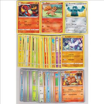 50 Different Pokemon Trading Cards w/ Charmeleon + More
