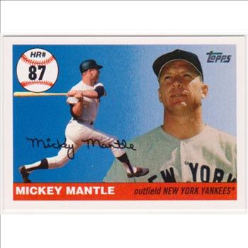 Mickey Mantle '55 Topps Style HR #87 2006 Topps #MHR87 Insert Card