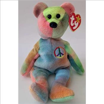 1996 Ty Beanie Baby PEACE THE BEAR - With Original Tags