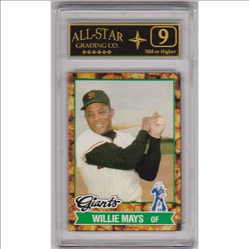 Graded 9 - Willie Mays 1982 Topps Cracker Jack #13 Card