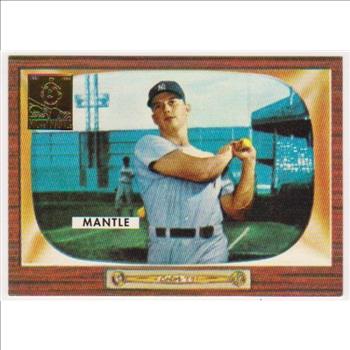 Mickey Mantle 1955 Bowman #202 Commemorative Card - 1996 Topps #5 of 19 Insert Card
