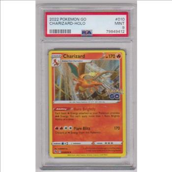 Graded PSA Mint 9 - Charizard 2022 Pokemon Go Holo #010/078 Card
