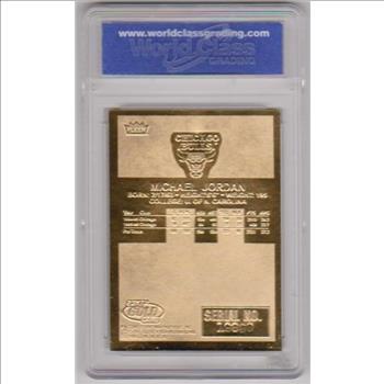 Graded Gem Mint 10 - Michael Jordan 1996-97 Fleer Feel The Game '86 Signature Series 23 Kt Gold Card