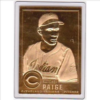 22 Kt Gold Satchel Paige 1996 Danbury Mint Gold Card - HOF'er
