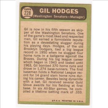 1967 Topps Gil Hodges #228 Card
