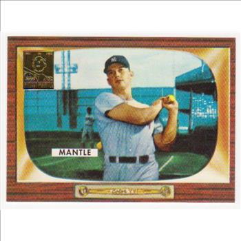 Mickey Mantle 1955 Bowman #202 Commemorative Card - 1996 Topps #5 of 19 Insert Card