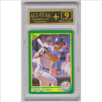 Graded 9 - Don Mattingly 1990 Score #1 Card