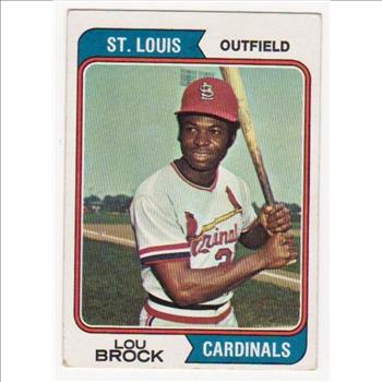 1974 Topps Lou Brock #60 Card - HOF'er