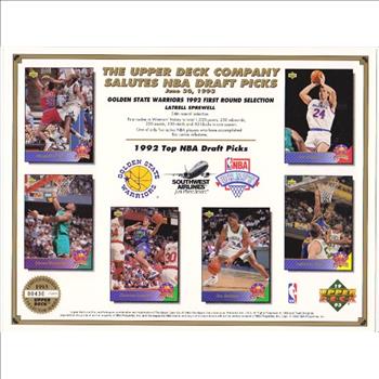 1993 Upper Deck 8.5x11 NBA Draft Sheet w/ Shaquille O'Neal Rookie +++