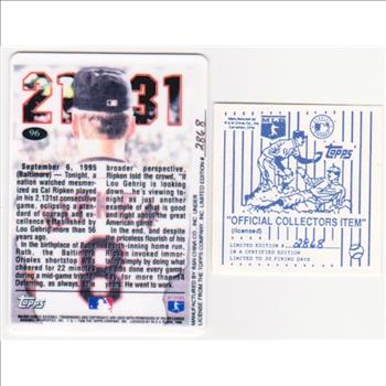 1996 Topps Cal Ripken, Jr. #96 Porcelain Replica Card 