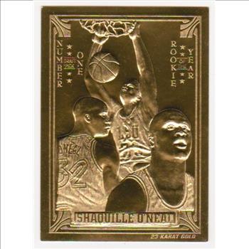 23 kt Gold - Shaquille O'Neal 1994 Classic Gold Card (1/24,900)