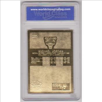 Graded Gem Mint 10 - Michael Jordan 1998 Fleer '86 Rookie Red Holo Refractor 23 Kt Gold Card