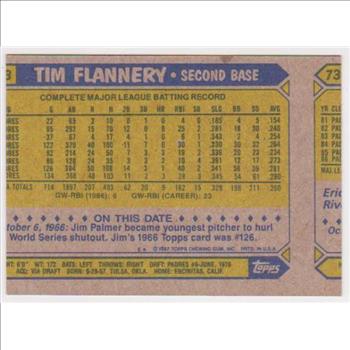 Wrong Back Error - Reggie Jackson 1987 Topps Turn Back The Clock Baseball Card