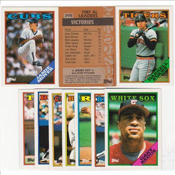 ERROR LOT - 10 Assorted 1988 Topps Baseball Wrong Back Errors w/ Darrell Evans + More