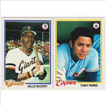 1978 Topps Willie McCovey #34 + Tony Perez #15 Card Pair - HOF'ers