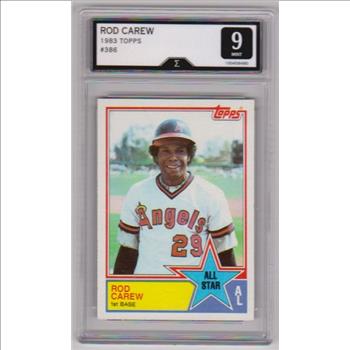 Graded Sigma Mint 9 - Rod Carew 1983 Topps #386 Card