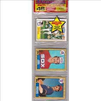 1987 Topps Baseball 49 Card Rack Pack w/ Wally Joyner On Front