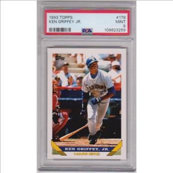 Graded PSA Mint 9 - Ken Griffey, Jr. 1993 Topps #179 Card
