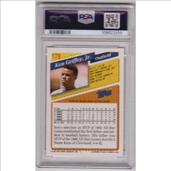 Graded PSA Mint 9 - Ken Griffey, Jr. 1993 Topps #179 Card