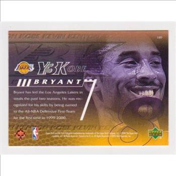 Kobe Bryant 2000 Upper Deck Y3K #189 Card