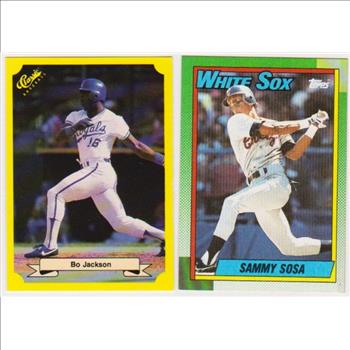 Rookies - Bo Jackson 1987 Classic + Sammy Sosa 1990 Topps Rookie Pair