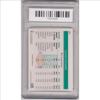 Graded Mint 9 - Michael Jordan/Karl Malone 1992-93 Hoops #320 Card