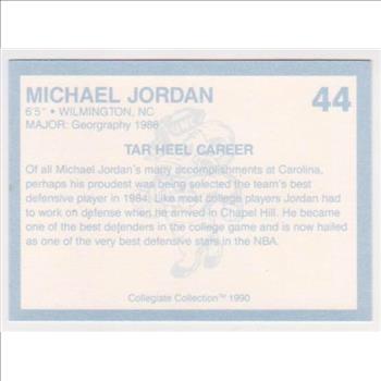 Michael Jordan 1990 North Carolina #44 College Card