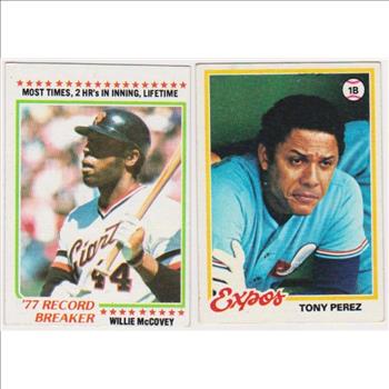 1978 Topps Willie McCovey #3 + Tony Perez #15 Card Pair - HOF'ers