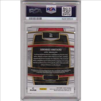 Graded PSA Mint 9 - Shohei Ohtani 2022 Panini Select Blue Concourse #85 Card
