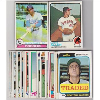 25 Different 1970's Topps Baseball Cards (1973-1979) w/ Dusty Baker + More