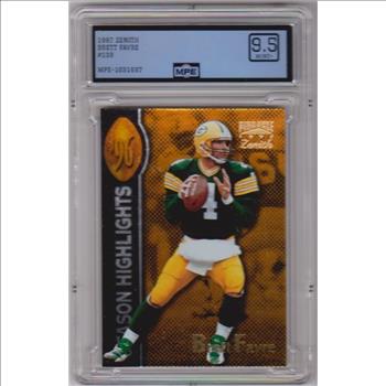Graded MPE Mint+ 9.5 - Brett Favre 1997 Zenith #139 Card