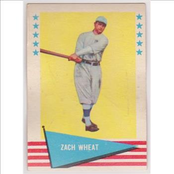 1961 Fleer Zach Wheat #86 Card - HOF'er