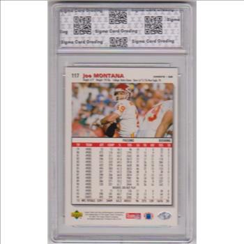 Graded Sigma Mint+ 9.5 - Joe Montana 1995 Collector's Choice #117 Card