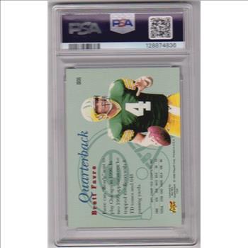 Graded PSA Mint 9 - Brett Favre 1996 Playoff Prime #1 Card