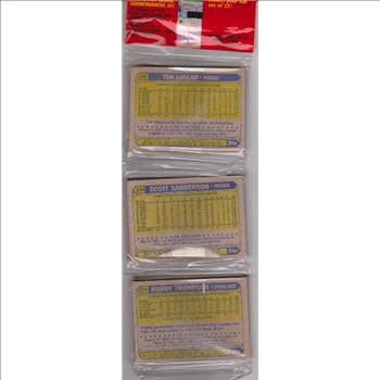 1987 Topps Baseball 49 Card Rack Pack w/ Teddy Higuera On Front