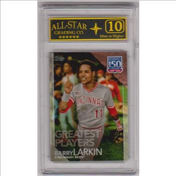 Graded 10 - Barry Larkin 2019 Topps Greatest Players #GP-2 Insert Card