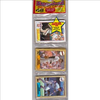 1987 Topps Baseball 49 Card Rack Pack w/ Keith Hernandez On Front