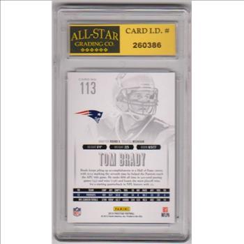 Graded 10 - Tom Brady 2013 Panini Prestige #113 Card