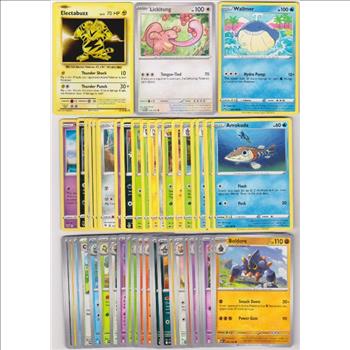 50 Different Pokemon Trading Cards w/ Electabuzz + More