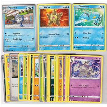 25 Different Pokemon Trading Cards w/ Poliwhirl + More