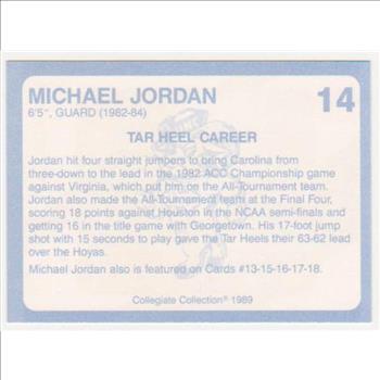 Michael Jordan 1989 North Carolina #14 College Card