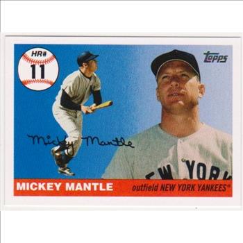 Mickey Mantle '55 Topps Style HR #11 2006 Topps #MHR11 Insert Card