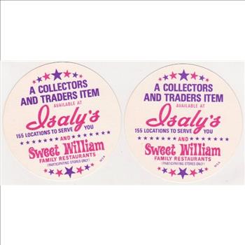1976 Isaly's Disc Lou Brock + Joe Morgan Card Pair - HOF'ers