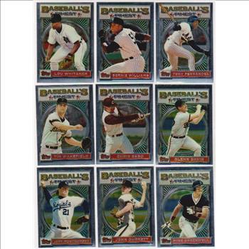 9 Different 1993 Topps Finest Cards w/ Bernie Williams + More